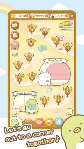 Sumikko gurashi characters gathering in a cozy room